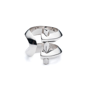 MARCY RING - SILVER PLATED BRASS