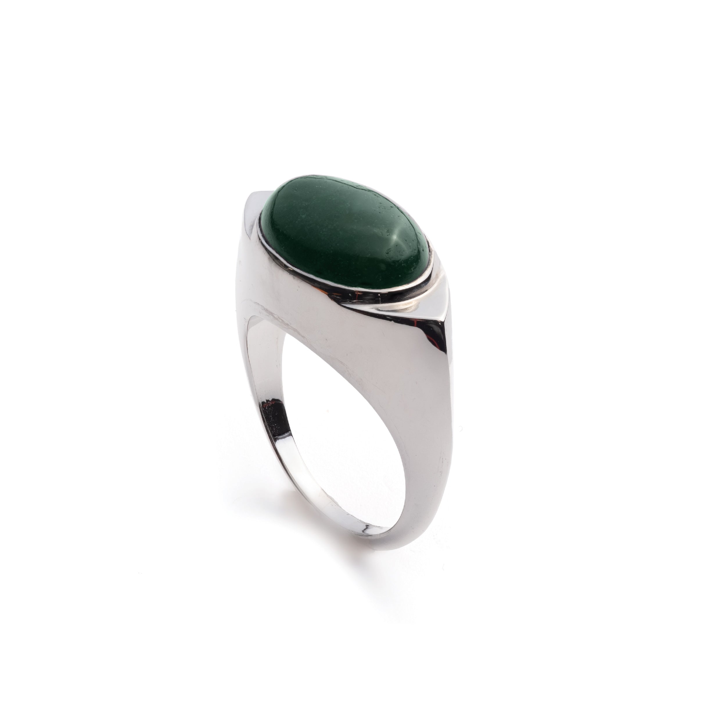 BIZOTE CAB RING DARK AGATE