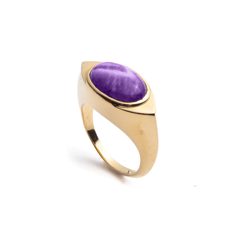 BIZOTE CAB RING AMETHYST