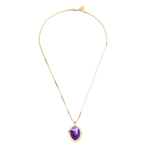 BIZOTE CAB PENDANT AMETHYST